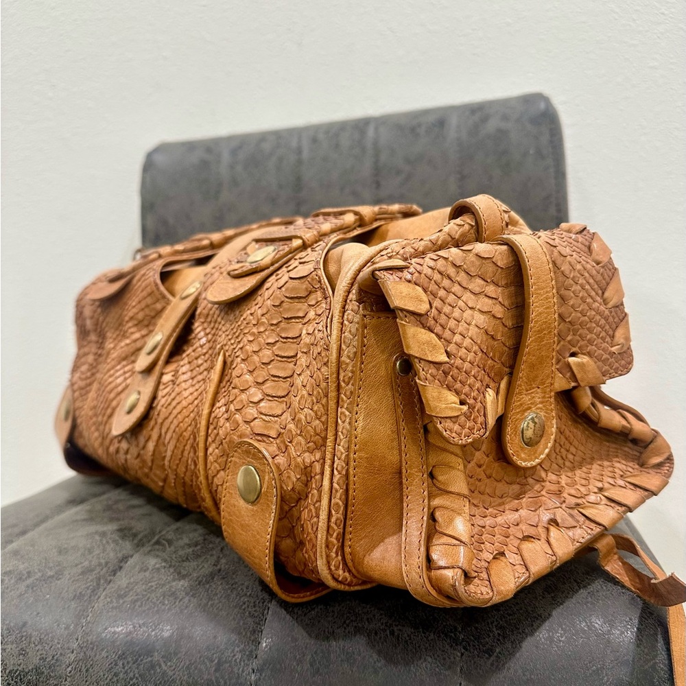 Vintage Chloe Python Silverado Bag Cognac - image 2